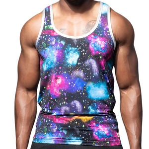 Andrew Christian Capsule Space Universe Tank Multicolor XL Extra Large